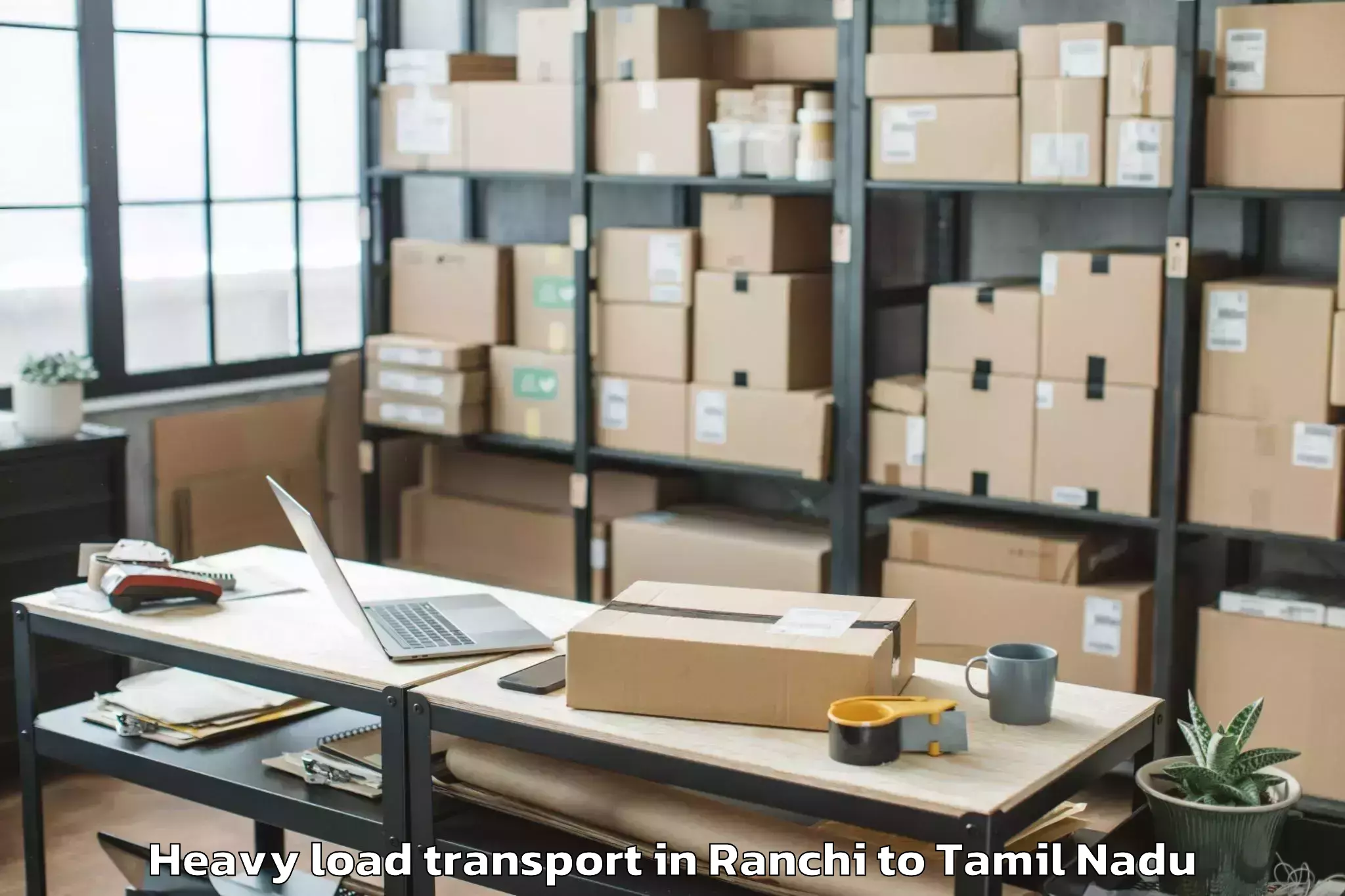 Book Ranchi to Vettavalam Heavy Load Transport Online